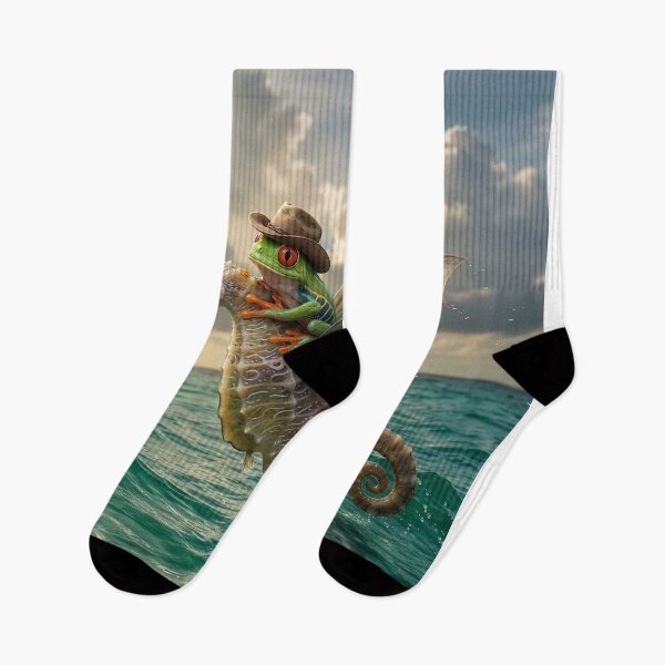 Item preview, Winged Seahorse Gives Frog a Ride designed and sold by Tridentulus.