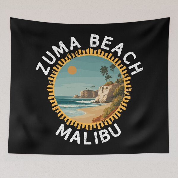 Item preview, Zuma Beach - Malibu (with White Lettering) designed and sold by VelvetRoom.