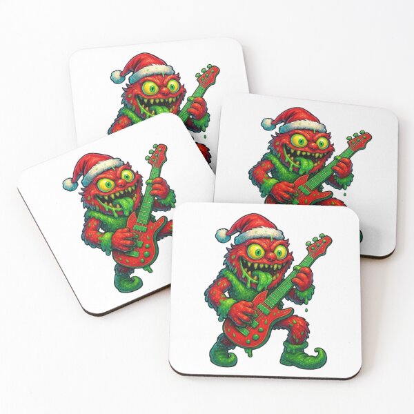 Item preview, Christmas Rocker Monster with Slime designed and sold by AlexLineArt.