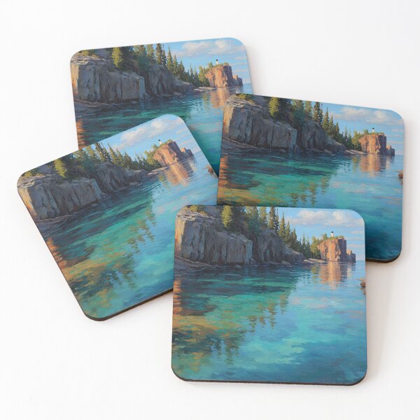 Item preview, Lighthouse Cliffs at Lake Superior designed and sold by daila70.