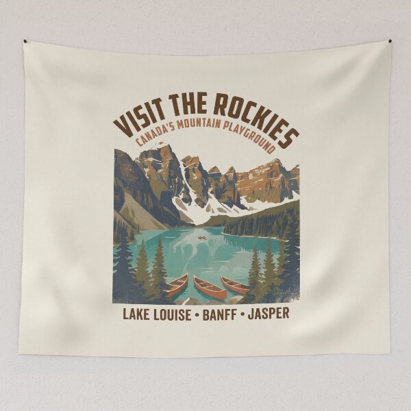 Item preview, vintage travel canada Rocky Mountains designed and sold by Uglyandcute.