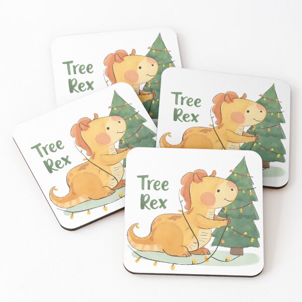 Item preview, Tree Rex Christmas Dino – Cute T-Rex Holiday Lights Illustration designed and sold by HANG ON STUDIO .