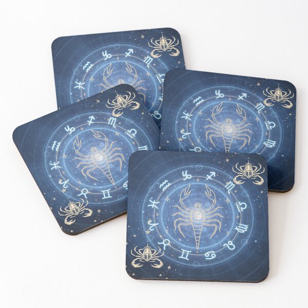Item preview, minimal monochrome zodiac sign (scorpio) designed and sold by tsintsinshop.