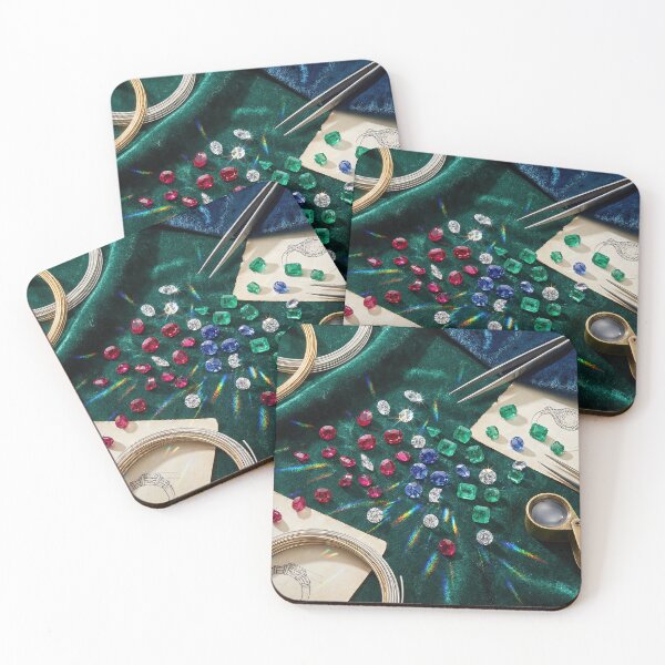 Item preview, The Jeweler's Workbench - Gemstones, Gold & Velvet Flat Lay designed and sold by SavinMercantile.