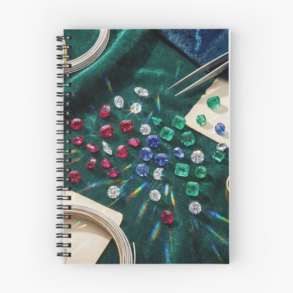 Item preview, The Jeweler's Workbench - Gemstones, Gold & Velvet Flat Lay designed and sold by SavinMercantile.