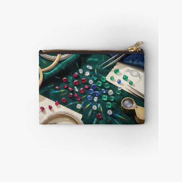 Item preview, The Jeweler's Workbench - Gemstones, Gold & Velvet Flat Lay designed and sold by SavinMercantile.