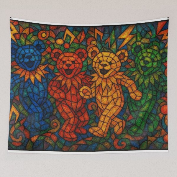 Item preview, Mosaic Bears Dancing designed and sold by AlBinda.