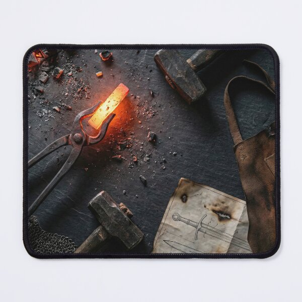 Item preview, The Blacksmith's Forge - Glowing Iron & Anvil Tools designed and sold by SavinMercantile.
