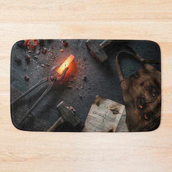Item preview, The Blacksmith's Forge - Glowing Iron & Anvil Tools designed and sold by SavinMercantile.