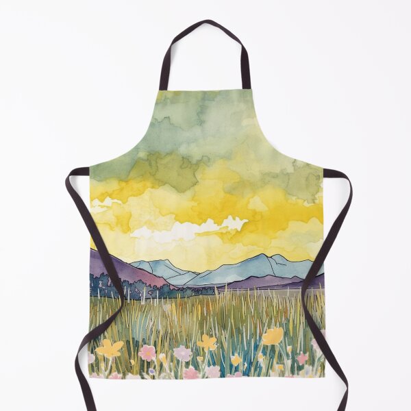 Item preview, Tranquil Landscape with Mountains and Fields designed and sold by Modern-Tropical.