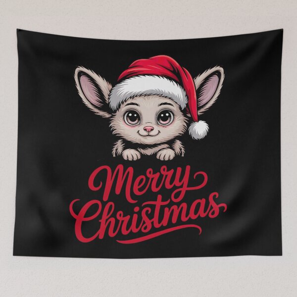 Item preview, Cute Fluffy Christmas Creature – Merry Holiday Illustration designed and sold by SoftStyleStudio ⭐⭐⭐.