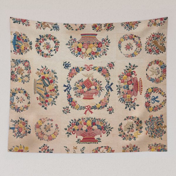 Item preview, Traditional American Floral Quilt 1849 designed and sold by AnimaliaStar.