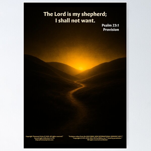 Item preview, Sacred Light Collection 2 of 10– The Lord Is My Shepherd (Psalm 23:1) designed and sold by RemnantPrints.