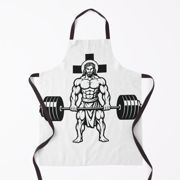 Item preview, Jesus deadlifting logo designed and sold by BossPrintCo.