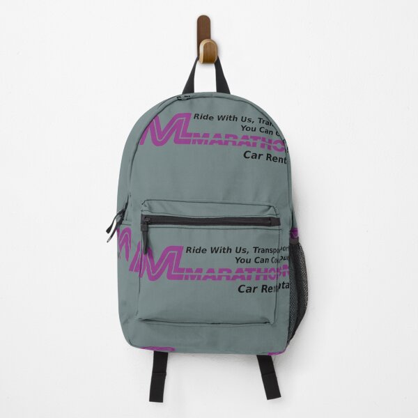 Item preview, Marathon Car Rental — Retro Parody Logo with Purple Stripe designed and sold by BB Design Garage.