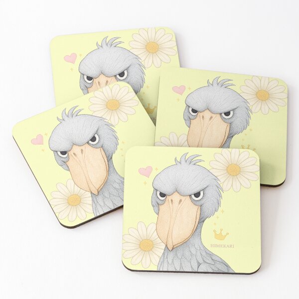 Item preview, Majestic Shoebill Close-Up - Solid Yellow designed and sold by HIMEKARI.