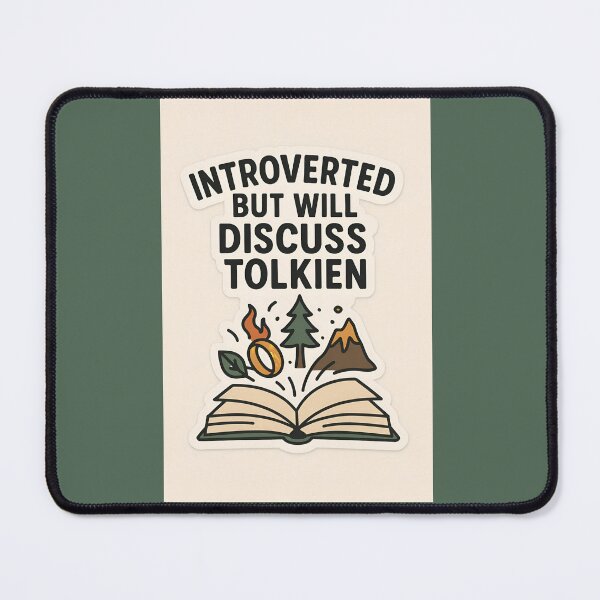 Item preview, Introverted But Will Discuss Tolkien designed and sold by The Painted Topaz.