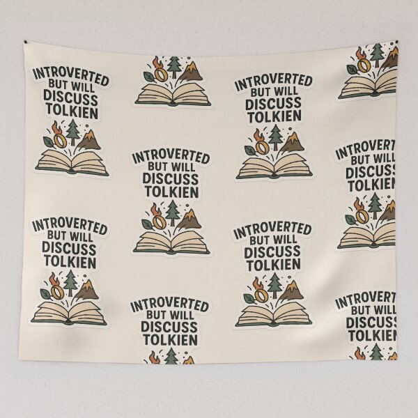 Item preview, Introverted But Will Discuss Tolkien designed and sold by The Painted Topaz.