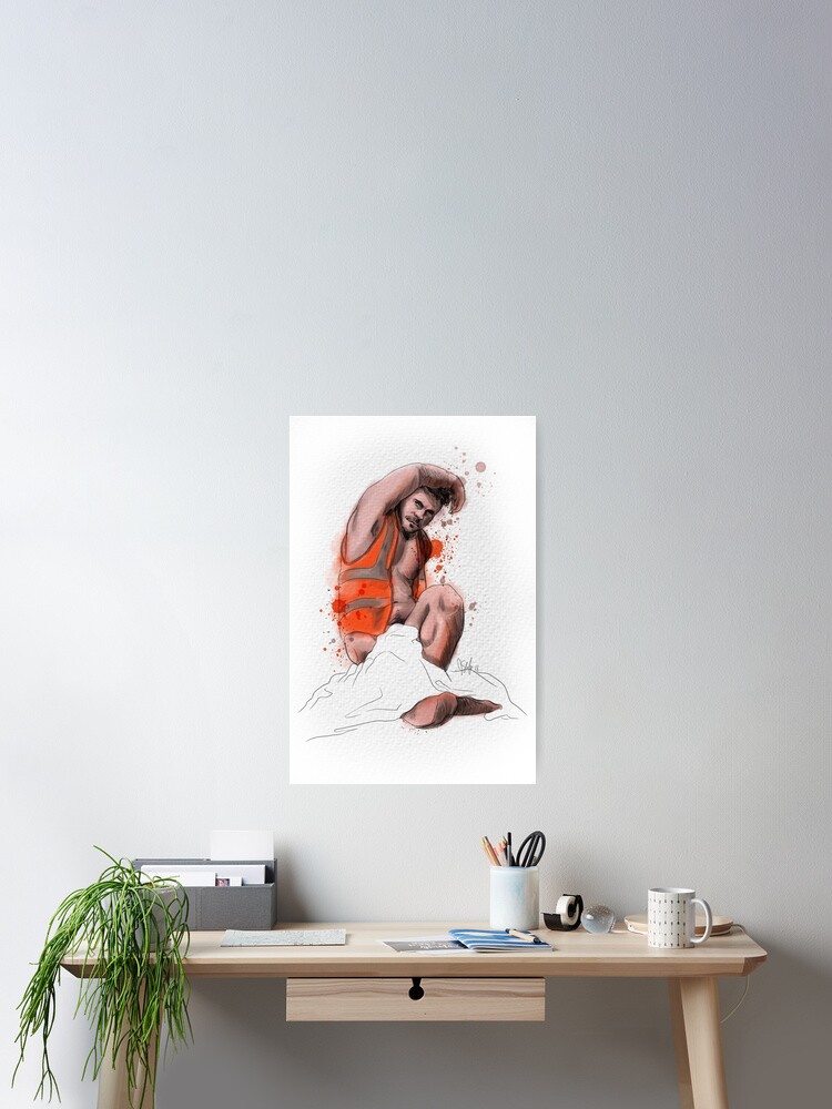 Aaron Hi Vis Pose Poster By Scrapyardbfs Redbubble