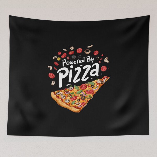 Item preview, Powered By Pizza For Funny Lazy Food Lovers designed and sold by FWLKIT.