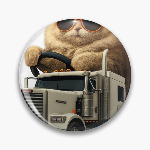 Item preview, Funny Trucker Cat - Design for Truck Drivers, Cat Lovers, and Unique Gift Ideas designed and sold by LavIsInTheAir.