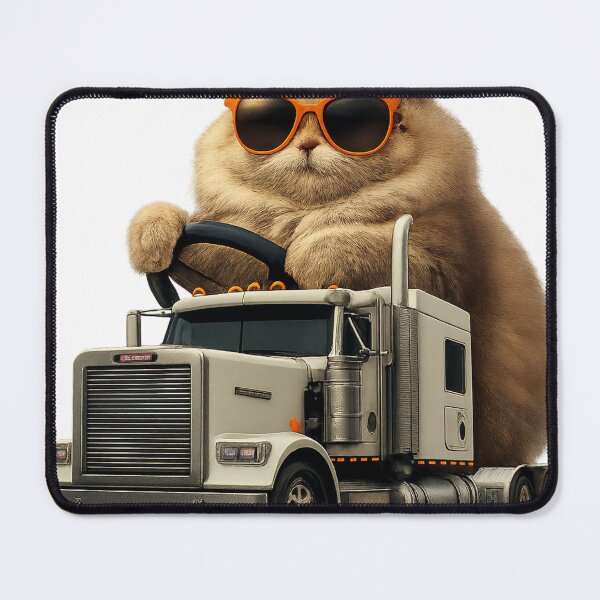 Item preview, Funny Trucker Cat - Design for Truck Drivers, Cat Lovers, and Unique Gift Ideas designed and sold by LavIsInTheAir.