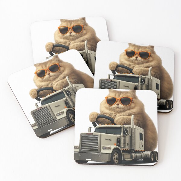 Item preview, Funny Trucker Cat - Design for Truck Drivers, Cat Lovers, and Unique Gift Ideas designed and sold by LavIsInTheAir.