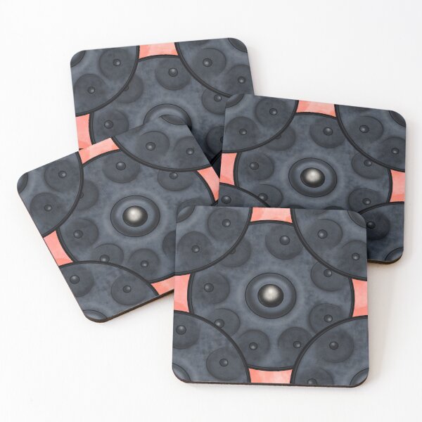 Item preview, Handpan with salmon-colored background designed and sold by Milamara.