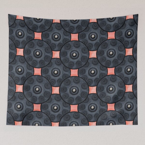 Item preview, Handpan with salmon-colored background designed and sold by Milamara.