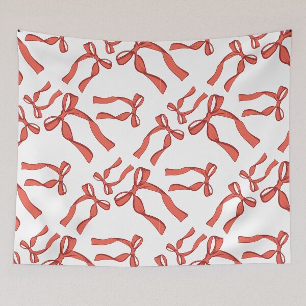 Item preview, Retro Nouveau Red Ribbon Bow Pattern – Modern Girly Aesthetic Illustration designed and sold by ElectricMarfa.