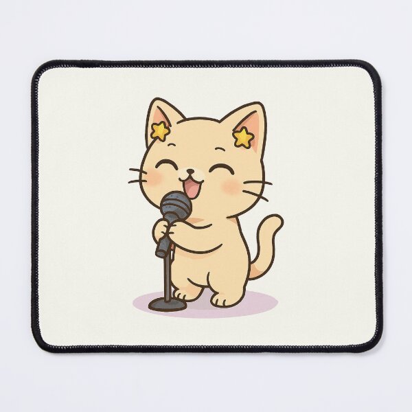 Item preview, Cute Singer Cat designed and sold by HoopeStylee.