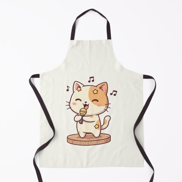 Item preview, Cute Singer Cat Cartoon designed and sold by HoopeStylee.