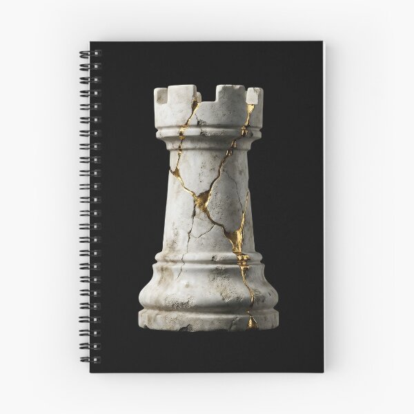 Item preview, The Stoic Bastion - Kintsugi Marble Rook designed and sold by Finik-store.