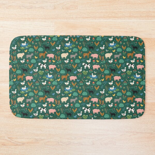 Item preview, Duck Pond Farmyard – Whimsical Scandinavian Folk Art Seamless Design © heidiannemorris designed and sold by FOLK ART FUSION by heidiannemorris.