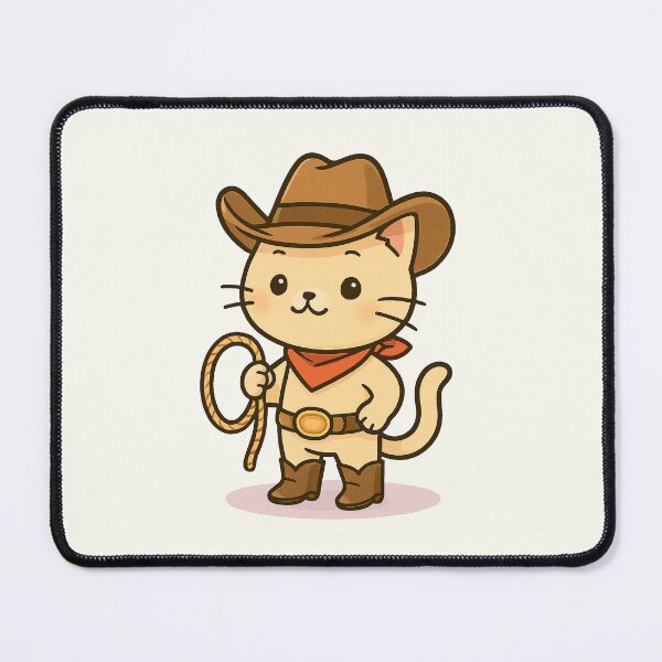 Item preview, Cute Cowboy Cat Cartoon designed and sold by HoopeStylee.