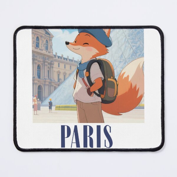 Item preview, Cute Fox In The Louvre Museum Paris Retro-modern Version  designed and sold by Aguilar Trips.