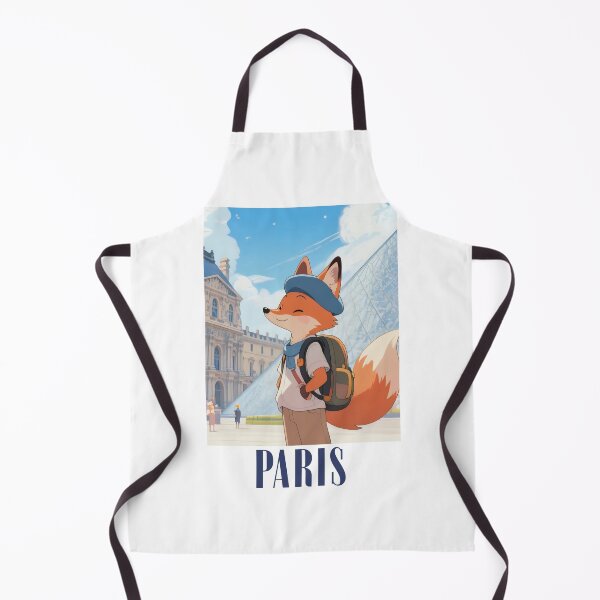 Item preview, Cute Fox In The Louvre Museum Paris Retro-modern Version designed and sold by Aguilar Trips.