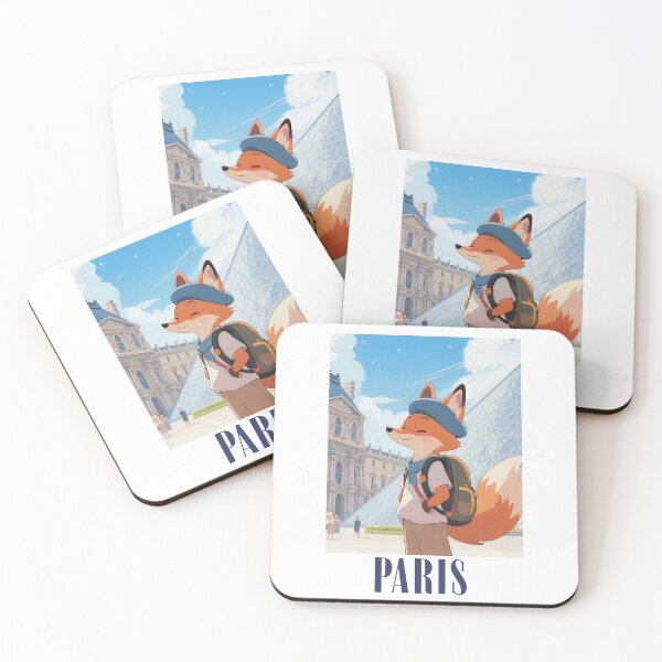 Item preview, Cute Fox In The Louvre Museum Paris Retro-modern Version  designed and sold by Aguilar Trips.