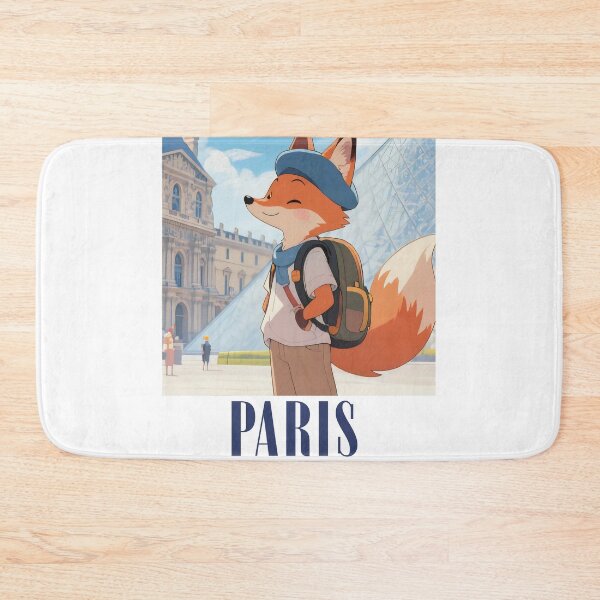 Item preview, Cute Fox In The Louvre Museum Paris Retro-modern Version  designed and sold by Aguilar Trips.