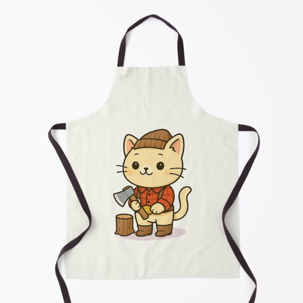 Item preview, Cute Lumberjack Cat Cartoon designed and sold by HoopeStylee.