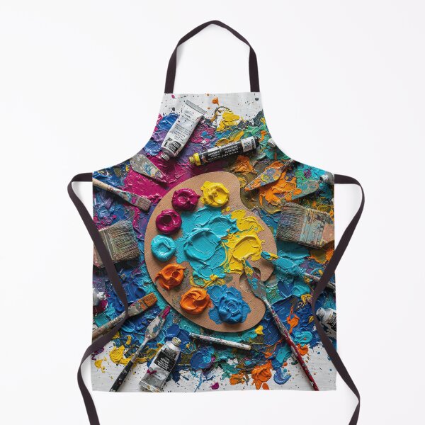 Item preview, Artist's Studio Chaos - Paint Palette & Brushes Explosion designed and sold by SavinMercantile.