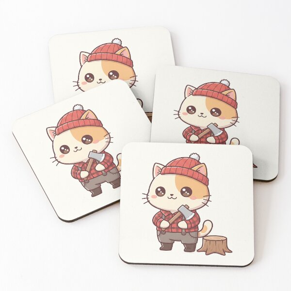 Item preview, Cute Lumberjack Cat designed and sold by HoopeStylee.