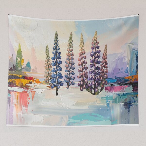 Item preview, Colorful Dreamscape with Lupines designed and sold by Modern-Tropical.