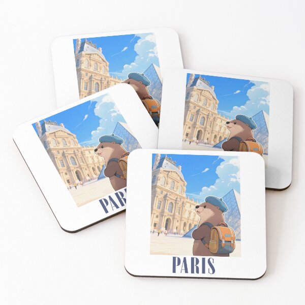 Item preview, Cute Otter In The Louvre Museum Paris Retro-modern Version  designed and sold by Aguilar Trips.