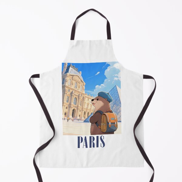 Item preview, Cute Otter In The Louvre Museum Paris Retro-modern Version designed and sold by Aguilar Trips.