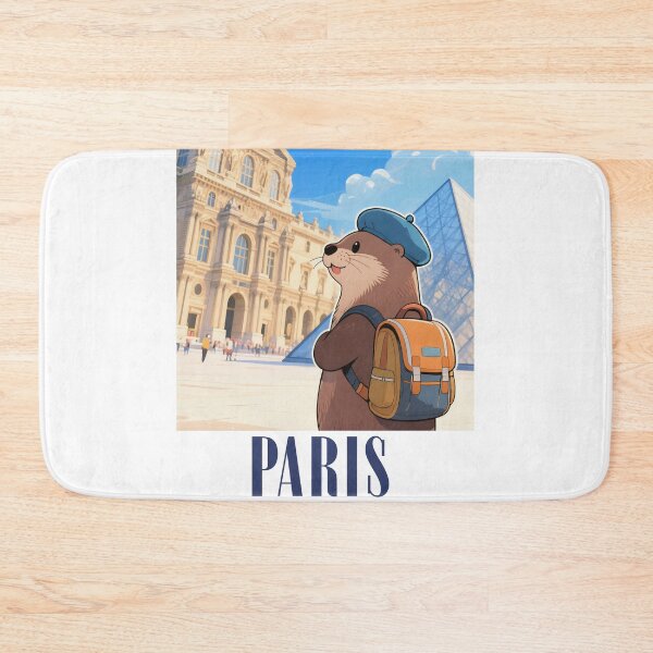 Item preview, Cute Otter In The Louvre Museum Paris Retro-modern Version  designed and sold by Aguilar Trips.