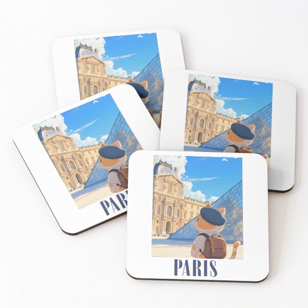 Item preview, Cute Kitty In The Louvre Museum Paris Retro-modern Version  designed and sold by Aguilar Trips.