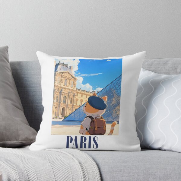 Item preview, Cute Kitty In The Louvre Museum Paris Retro-modern Version  designed and sold by Aguilar Trips.