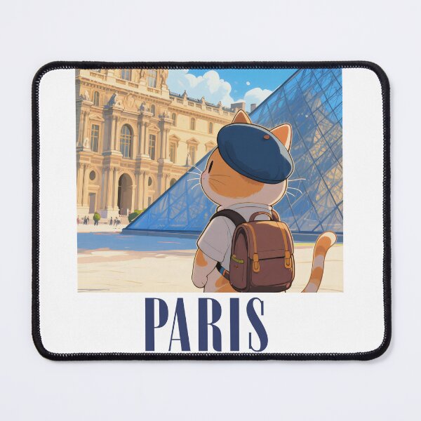 Item preview, Cute Kitty In The Louvre Museum Paris Retro-modern Version designed and sold by Aguilar Trips.