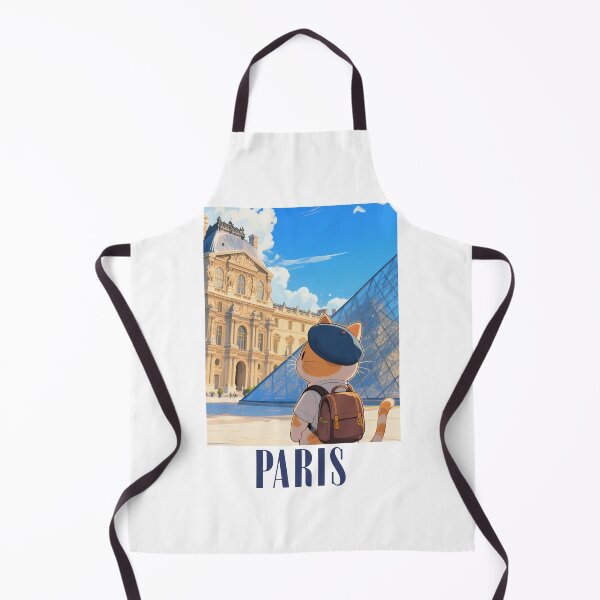 Item preview, Cute Kitty In The Louvre Museum Paris Retro-modern Version designed and sold by Aguilar Trips.